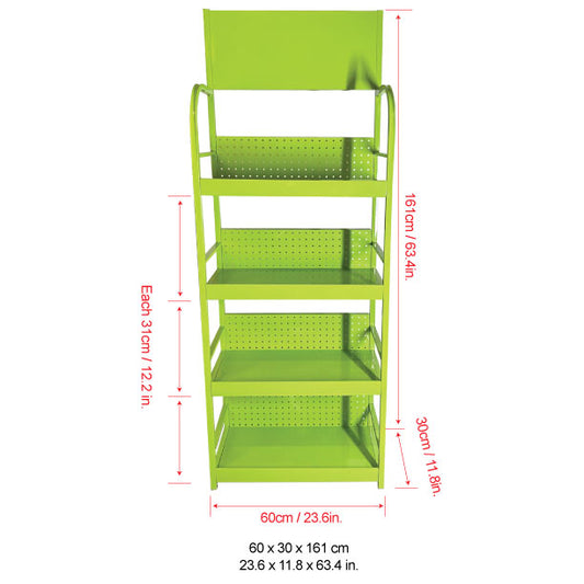 4-Tier Large Green Rack for Multipurpose