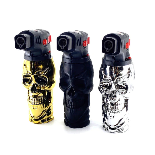 41422 - Metallic Sugar Skull Torch