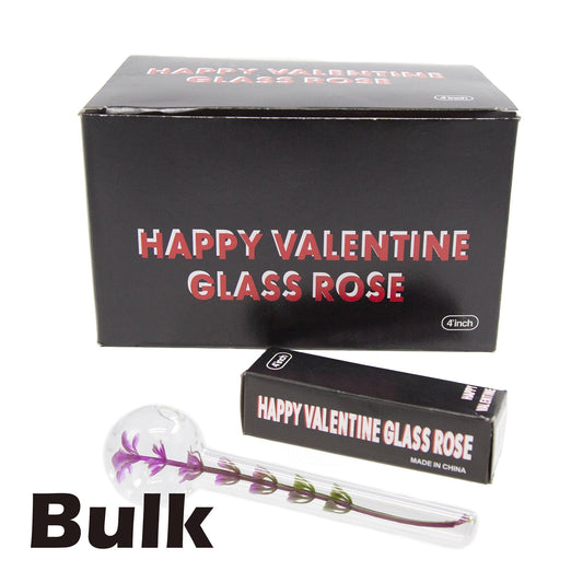 Happy Valentine Glass Rose - Bulk Ace Trading Canada