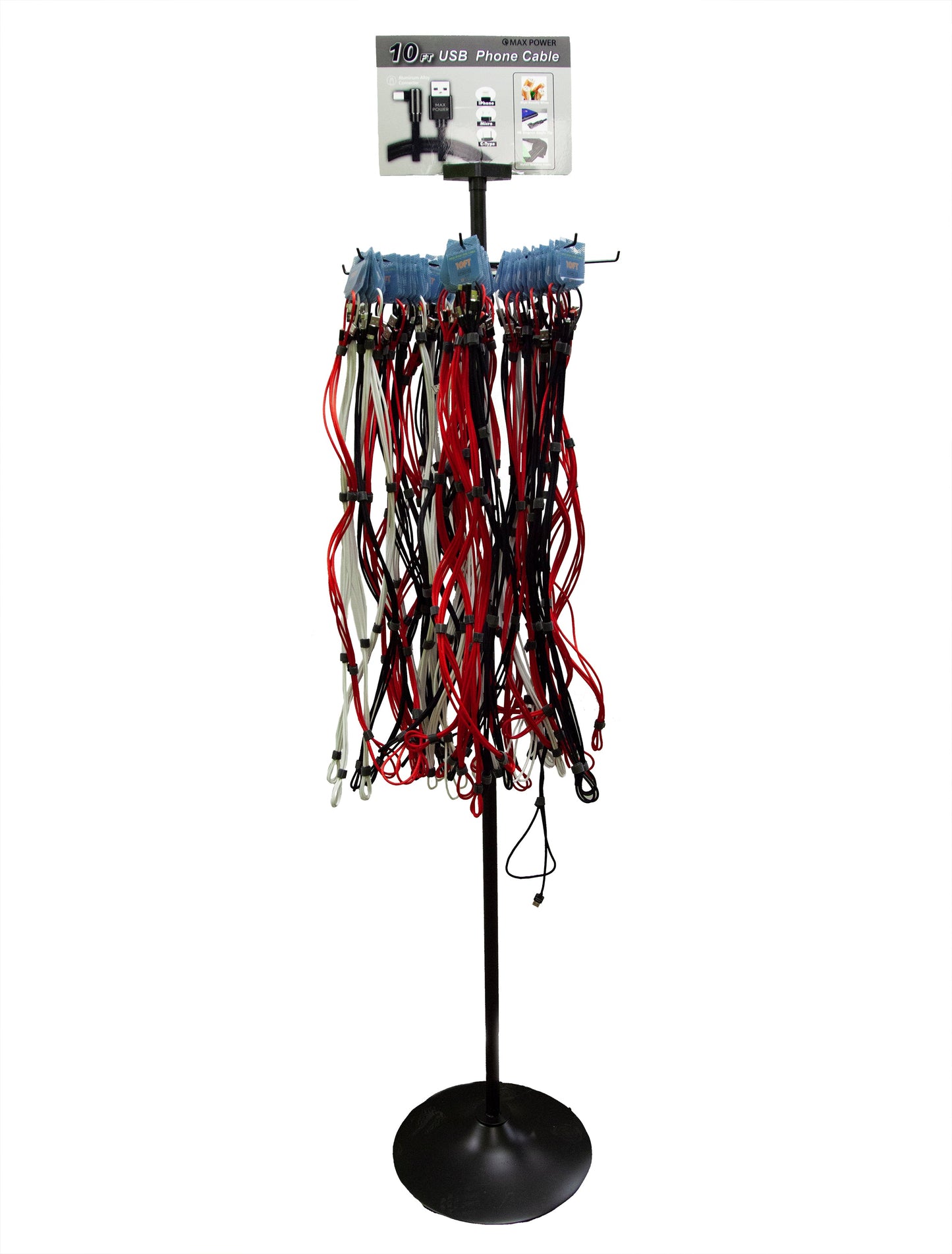 Large Hanging Display Stand (Metal) - 10ft USB Charging Cable Ace Trading Canada