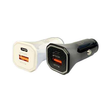 OS)Max Power - 40W 2-Port Type-C(PD) TYPE-A(QC3.0) Car Charger