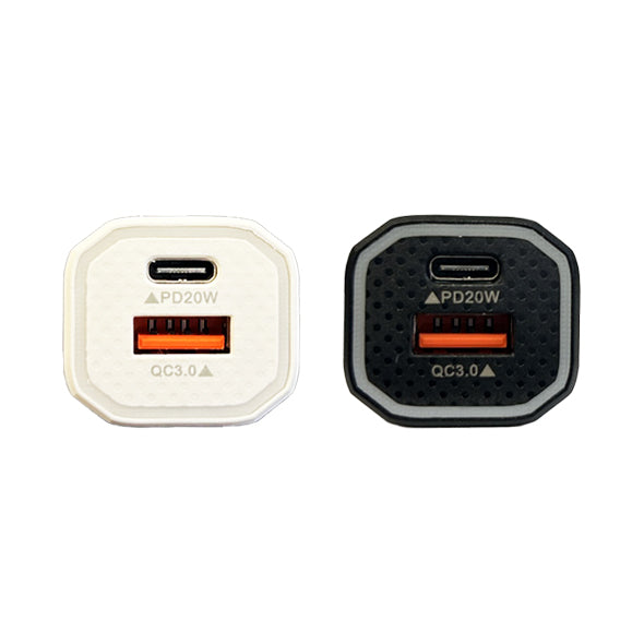 OS)Max Power - 40W 2-Port Type-C(PD) TYPE-A(QC3.0) Car Charger