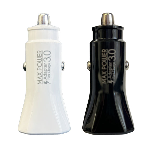 OS)Max Power - 40W 2-Port Type-C(PD) TYPE-A(QC3.0) Car Charger