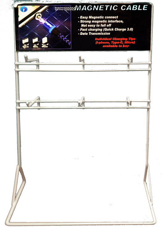 2-Tier Medium Size Table Top Hanging Display Stand- 6 hang