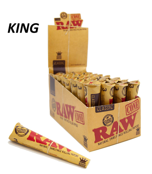 Raw CONE classic natural unrefined rolling paper king size Ace Trading Canada