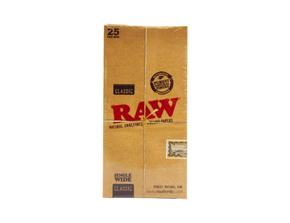 Raw classic natural unrefined rolling papers single wide Ace Trading Canada