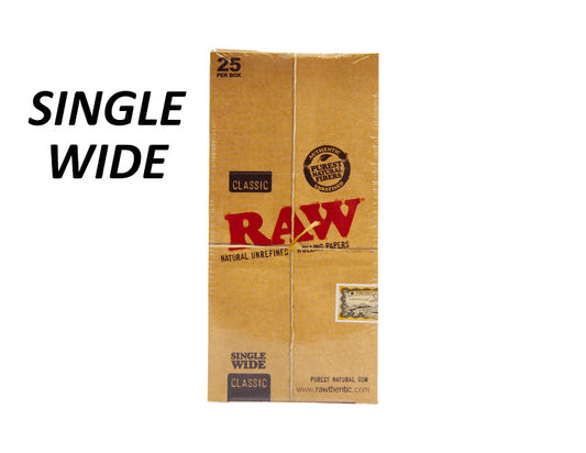 Raw classic natural unrefined rolling papers single wide Ace Trading Canada