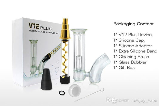 V12 Plus Twisty Glass Bubbler Kit Ace Trading Canada